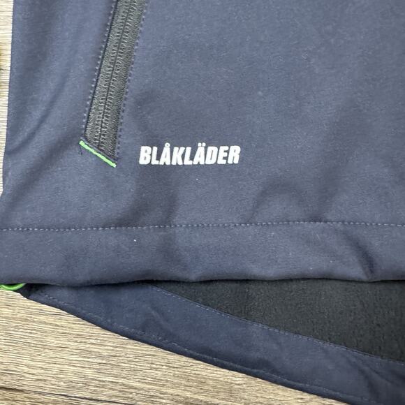 Blaklader Workwear Softshell Jacket Mens Size 2XL Blue Fleece Lined Hooded - Picture 4 of 12